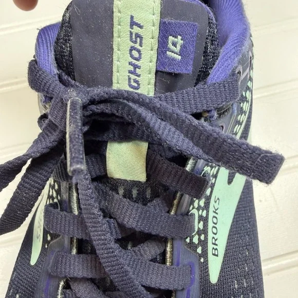 Brooks Ghost 14 Women's 9.5 Peacoat Yucca Blue GUC No Insoles - Picture 2 of 9